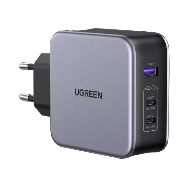 Ugreen USB-A + 2 USB-C 140W GaN Tech Fast Charger with C to C Cable 1.5m