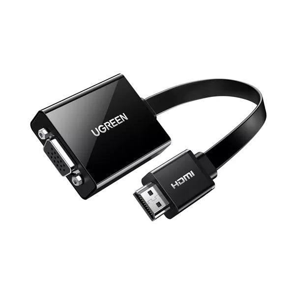 UGREEN HDMI to VGA Adapter Converter with 3.5mm Audio Jack Supports HDMI Input up to 1920x1080 @ 60Hz Compatible with Smartphones, Laptops, Tablets, Projectors MM103