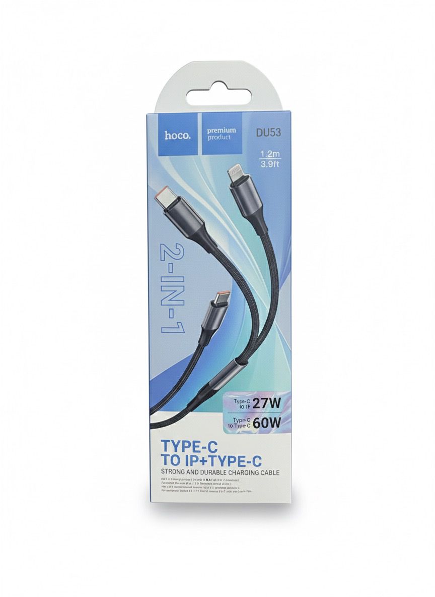 HOCO. DU53 2-in-1 charging cable.