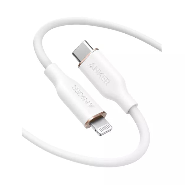 Anker PowerLine III Flow USB-C Lightning Connector 3ft, White A8662H21