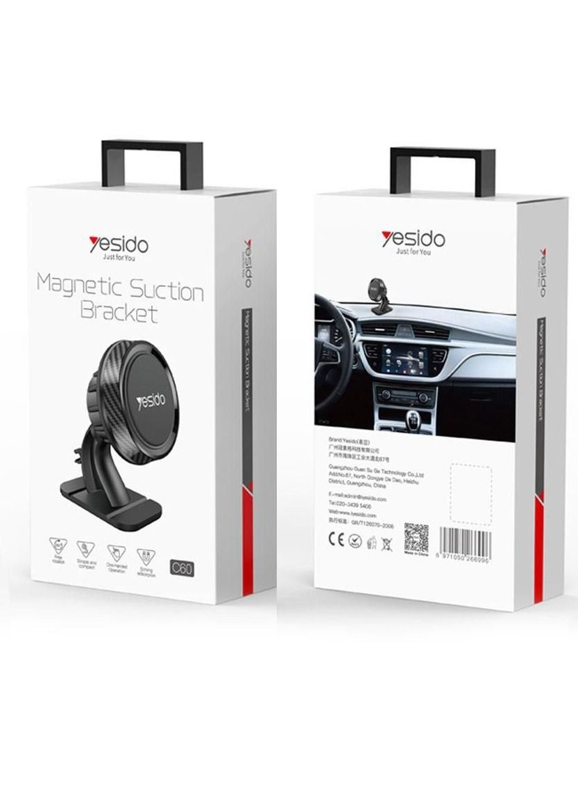 YESIDO C60 Magnetic Suction Bracket Car MOBILE HOLDER