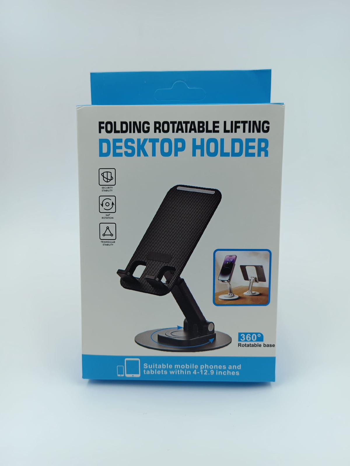 Folding Rotatable Lifting Desktop Holder for mobile phones and tablets