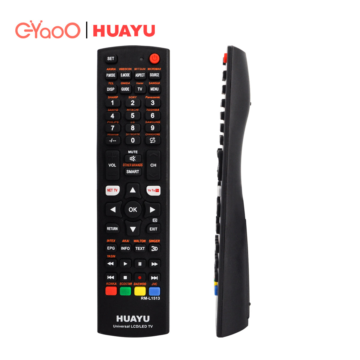 HUAYU RM-L1513 Netflix Button Universal TV Remote Controls for All Smart LED LCD TV
