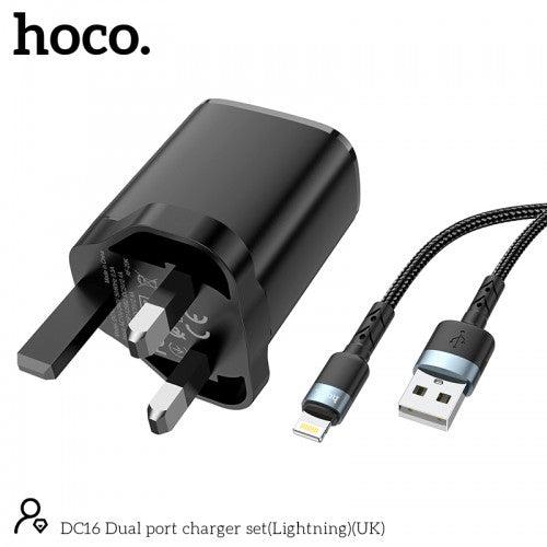 Hoco DC16 Dual Port Charger Set