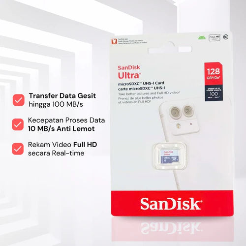 SanDisk Ultra microSDXC UHS-I Class 10 Memory Card 128GB