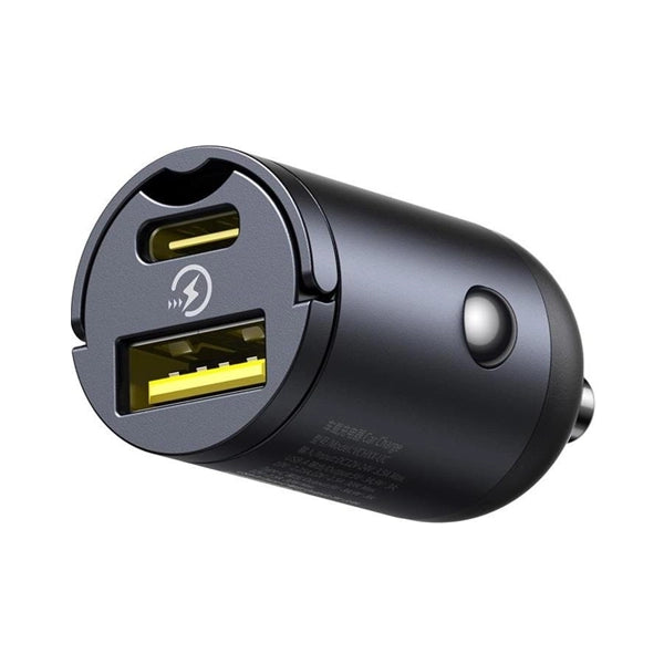 Baseus Tiny Star Car Charger With Type-C & USB Ports 30W Power