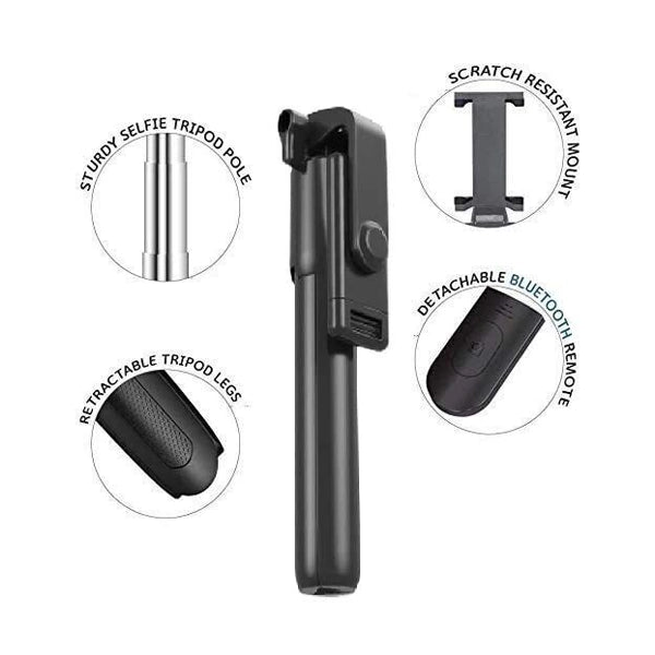 حامل ثلاثي القوائم iSmart Go Digital FlexiShot SS-01 بمشبك قابل للفصل ودوران 360 درجة