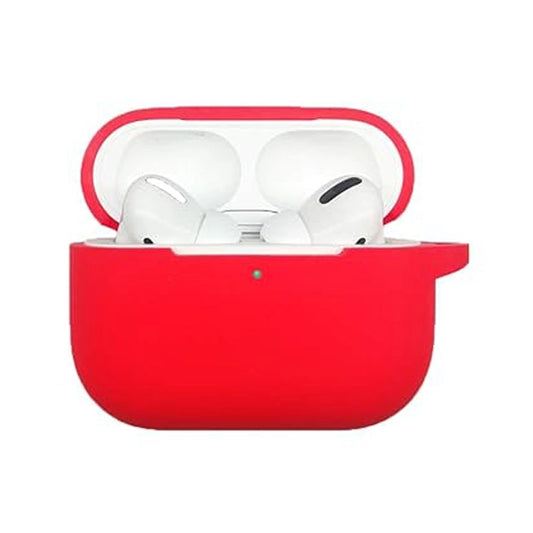 Red AirPods Pro Case with Keychain, AirPods 3 Protective Cover Silicone Case for AirPods Pro Charging Case