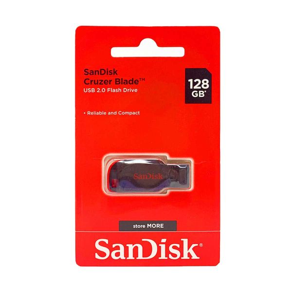 Sandisk Cruzer Blade 128GB- USB 2.0 FLASH DRIVE