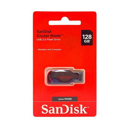 Sandisk Cruzer Blade 128GB- USB 2.0 FLASH DRIVE