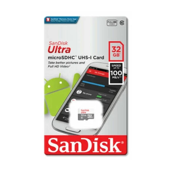 بطاقة ذاكرة سانديسك ألترا microSD سعة 32 جيجابايت - فئة 10