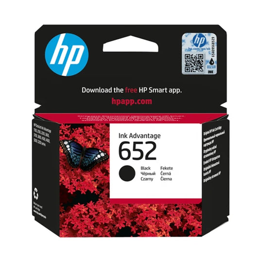 HP 652 Black Original Ink Advantage Cartridge, F6V25AE