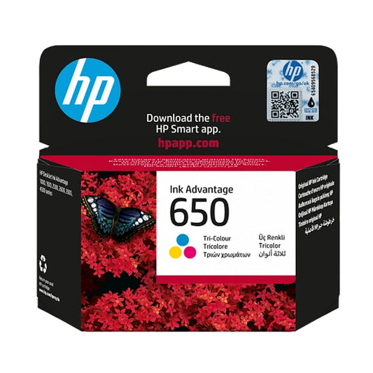 HP 650 Tri-color Original Ink Advantage Cartridge (CZ102AE)