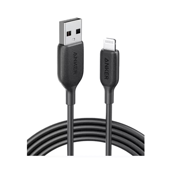 Anker Powerline III USB-A to Lightning 6ft/1.8m 480Mbps 25000 Bend Lifespan Cable A8813H11 - Black