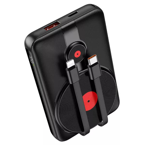 Hoco Power bank J92 Path wireless charging + built-in cables 10000mAh