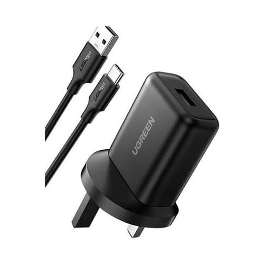 Ugreen QC 3.0 Single-Port Fast Charger 18W (UK Plug)