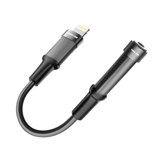 Green Lion Earphone Adapter Lightning to 3.5 Aux 12CM - Black