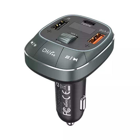 Hoco Car charger E76 Pole PD45W QC3.0 with wireless FM transmitter