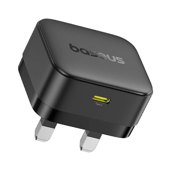 Baseus Palm 20W PD Type-C Fast Charging Wall Charger - Ultra Fast USB-C Charger With UK Plug - Black