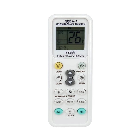 K-1028V Universal Air Conditioner Remote Control for LG Gree Midea Toshiba Haier Daikin Hitachi Sharp Panasonic Samsung Sanyo Hisense Fujitsu Whirlpool Bosch and More Than 1000 Brands A/C Controller