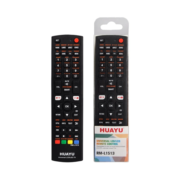 جهاز تحكم عن بعد عالمي HUAYU RM-L1513 لأجهزة التلفزيون الذكية LED LCD مع زر Netflix