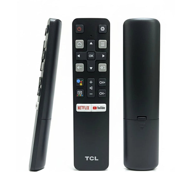 جهاز تحكم عن بعد TCL مصمم خصيصًا لأجهزة تلفزيون TCL الذكية العاملة بنظامي Android و Google.