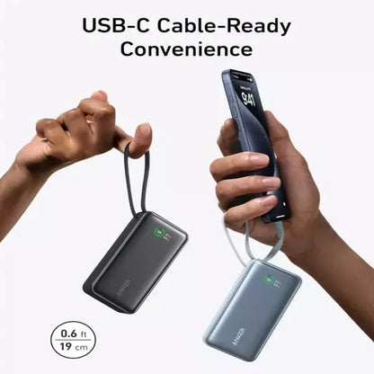 Anker Nano Power Bank 30W built-In USB-C Cable 10000mAh A1259H11