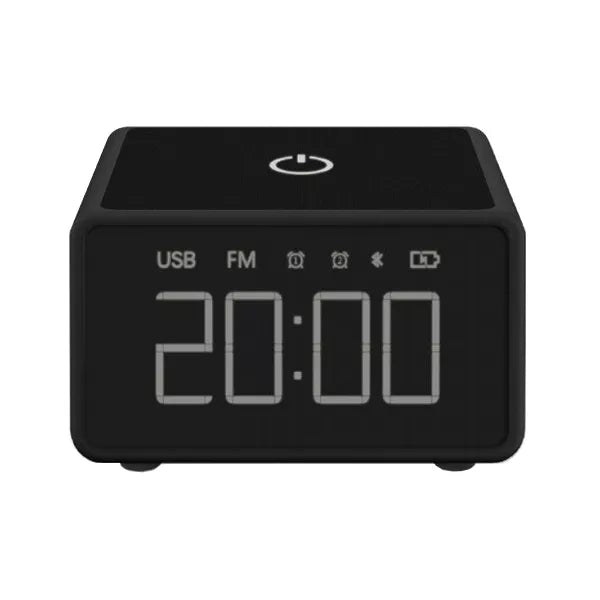 Goui O’Clock Qi Digital Clock + Wireless Charger 10W + Speaker 5W – Black