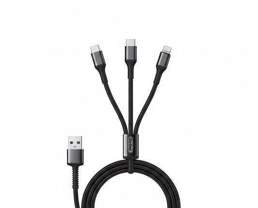 Go-Des 3 in 1 Quick multi-functional charging cable