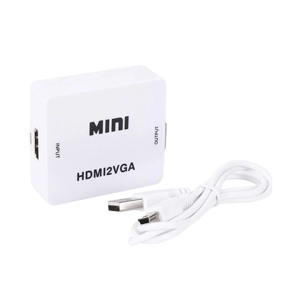 محول كابلات MICROWARE Mini hdmi إلى vga وموصل كابلات ومنفذ إخراج RCA أنثى للكمبيوتر المحمول/التلفزيون/الشاشة/جهاز الاستقبال