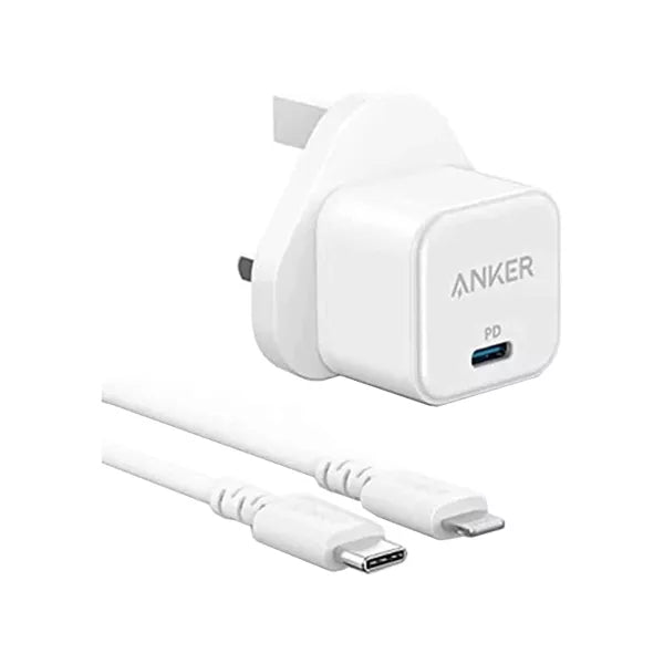 Anker PowerPort III 20W Cube With Charging Cable 3ft B2149K21 - White