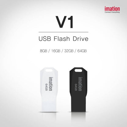 IMATION Flash Drive V1 8GB, High-Speed Portable Memory Stick with Plug & Play Functionality, Compact Design, Compatible with Windows, macOS, Linux, Smart TVs, and Car Audio Systems, Black | IC-IM8GB