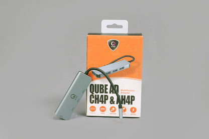 QUBE AD C-Type to USB A 3.0 Hub, Sleek Grey Aluminium Y23012