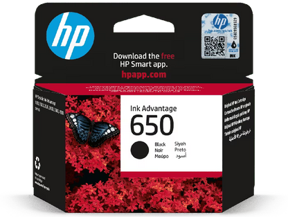 HP 650 Black Original Ink Advantage Cartridge