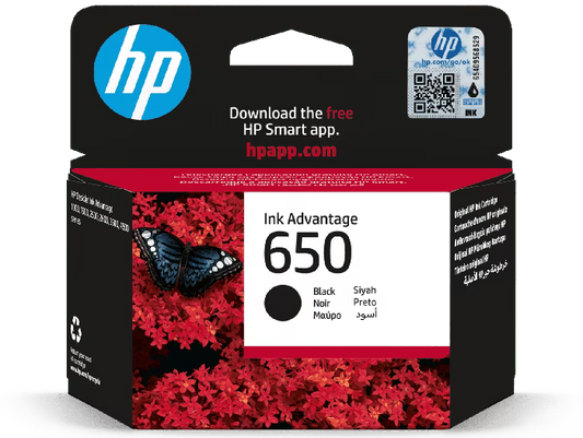 HP 650 Black Original Ink Advantage Cartridge