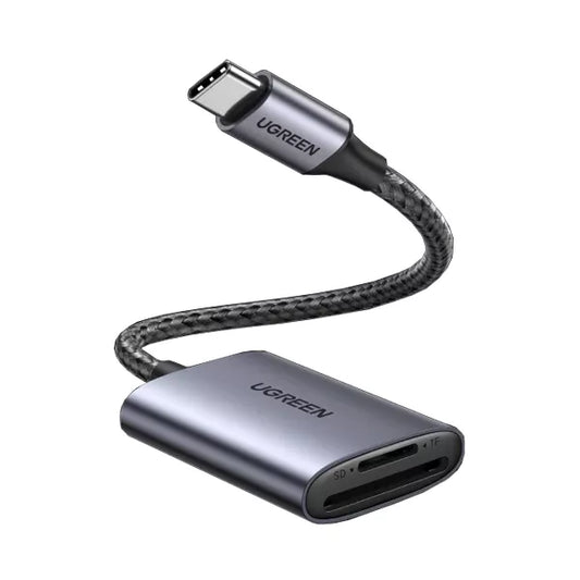 UGREEN SD Card Reader 2-in-1 USB C  SD TF Memory Card Reader Dual Slot  5GB/s  USB 2.0  2TB Capacity  Aluminum Case  CM401