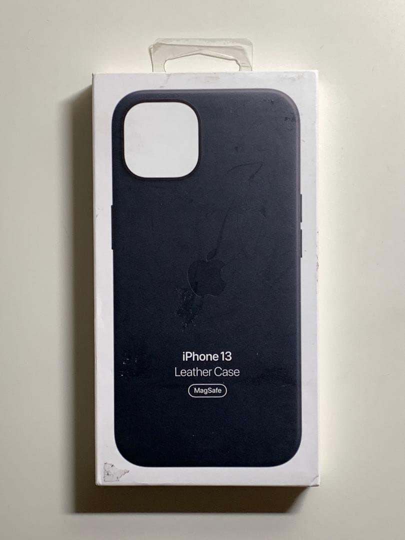 Apple iPhone 13 Pro Max Leather Case with MagSafe, navy blue or midnight color variant