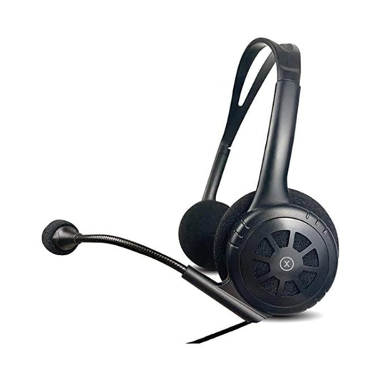 X.Cell HS-300PRO Over Ear Headphone With Mic 1.5 Meters, Plug and play with USB, Adjustable mic