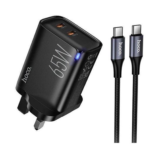 Hoco DC126 Intelligent Balance GaN Dual USB-C Fast Charger set