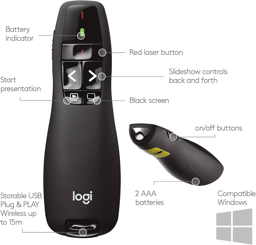 Logitech R400 Laser Presentation Remote