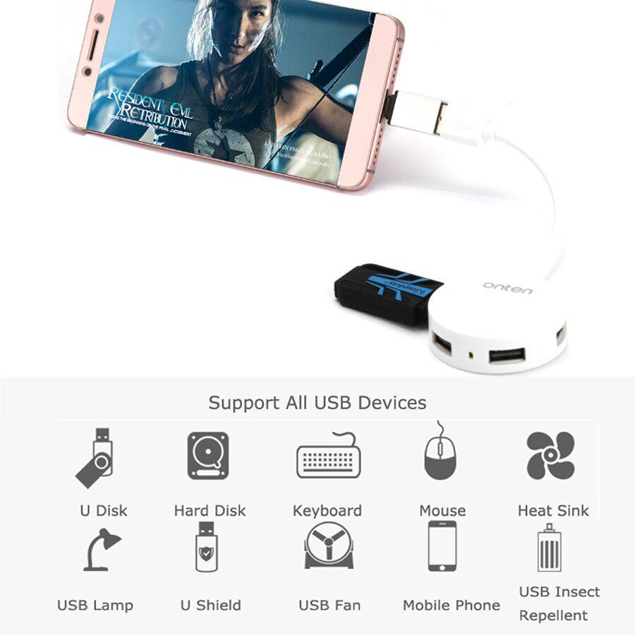 Onten 4-Port USB 2.0 Hub
