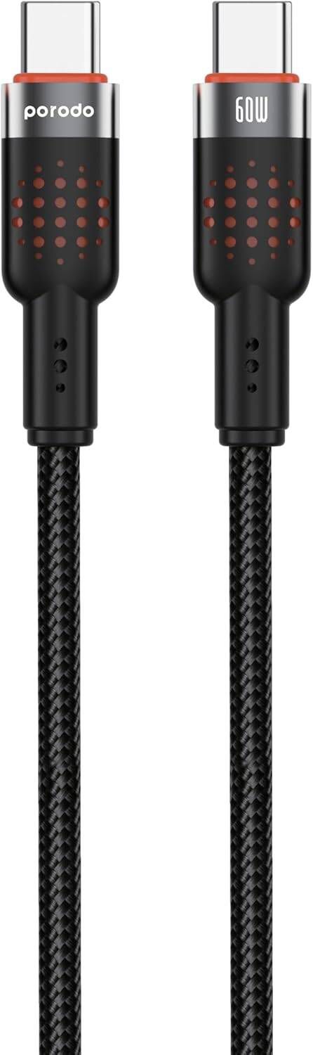 PORODO USB-C to USB-C aluminum braided cable