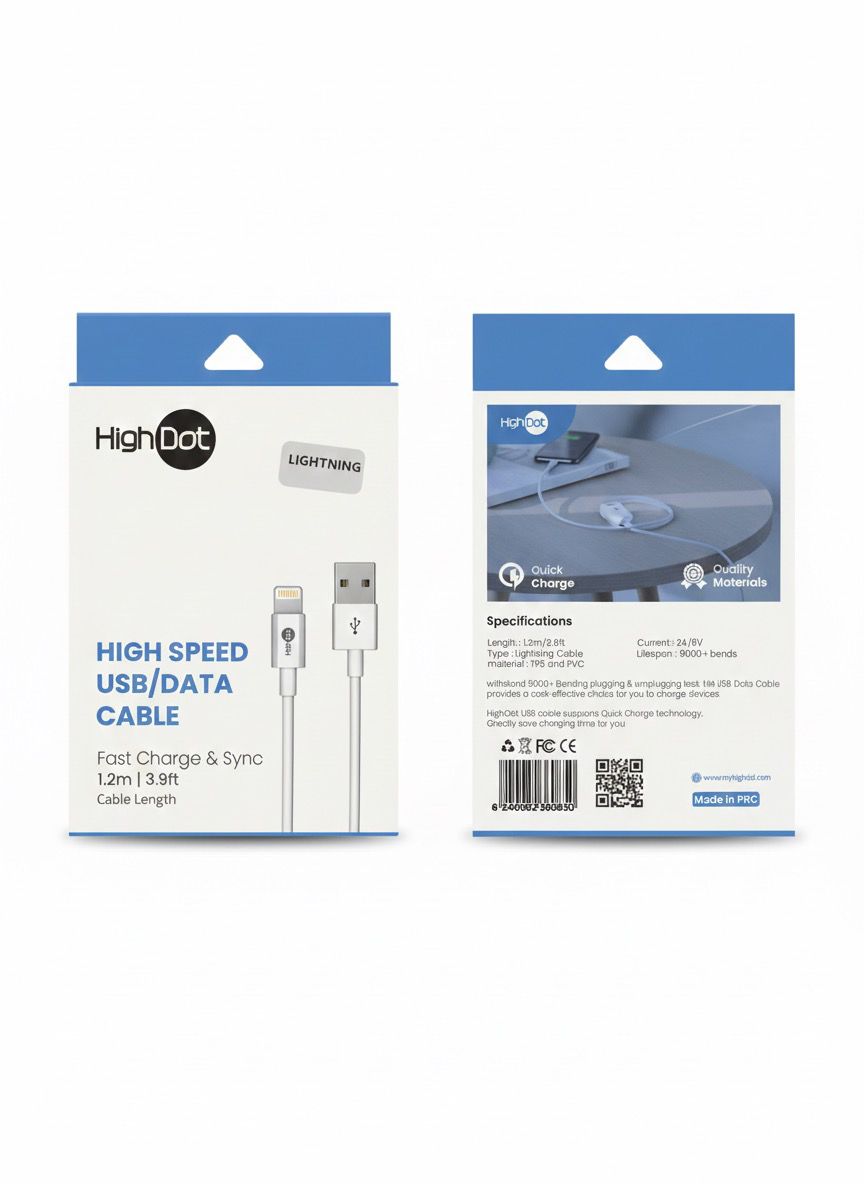 HIGH DOT Mobilcharge Lightning to USB cable
