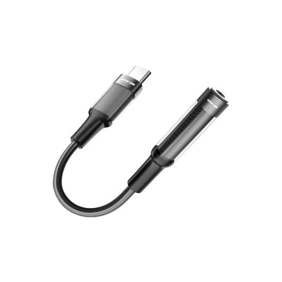 Green Lion Earphone Adapter Lightning to 3.5 Aux 12CM - Black