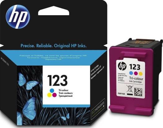 HP 123 Tri-Color Original Ink Cartridge | F6V16AE