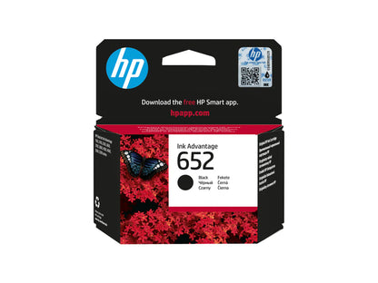 HP 652 Black Original Ink Advantage Cartridge, F6V25AE