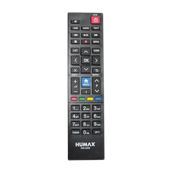 RM-M08 Remote Control for Humax Set Top Box & Satellite Receiver Remote Black