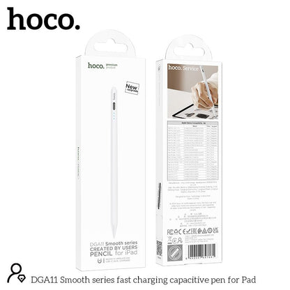 HOCO DGA11 Smooth Series Fast Charging Capacitive Pen for iPad