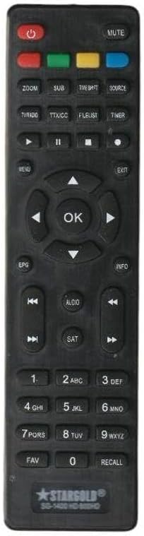 Replacement Remote Controller For Stargold Receiver Sg 1400Hd Sg 600Hd