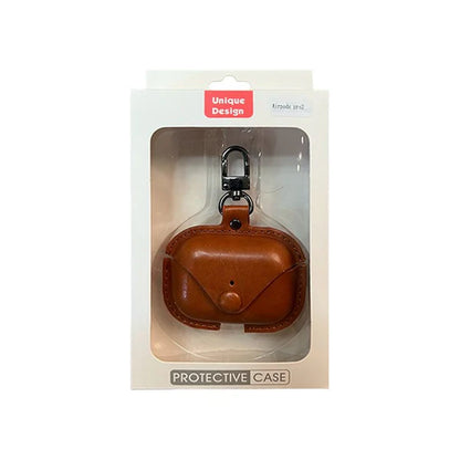 Leather Design Protective Case For Earbuds